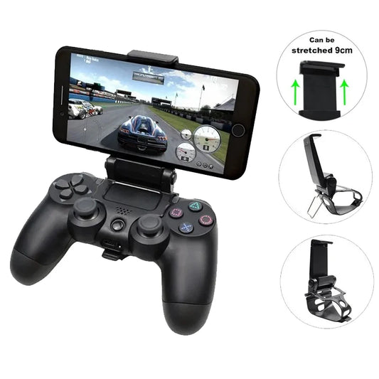 For ps4 Mobile Cell Phone Stand For PS4 Controller Mount Hand Grip For PlayStation 4 Gamepad For Samsung S9 S8 Phone Clip Holder